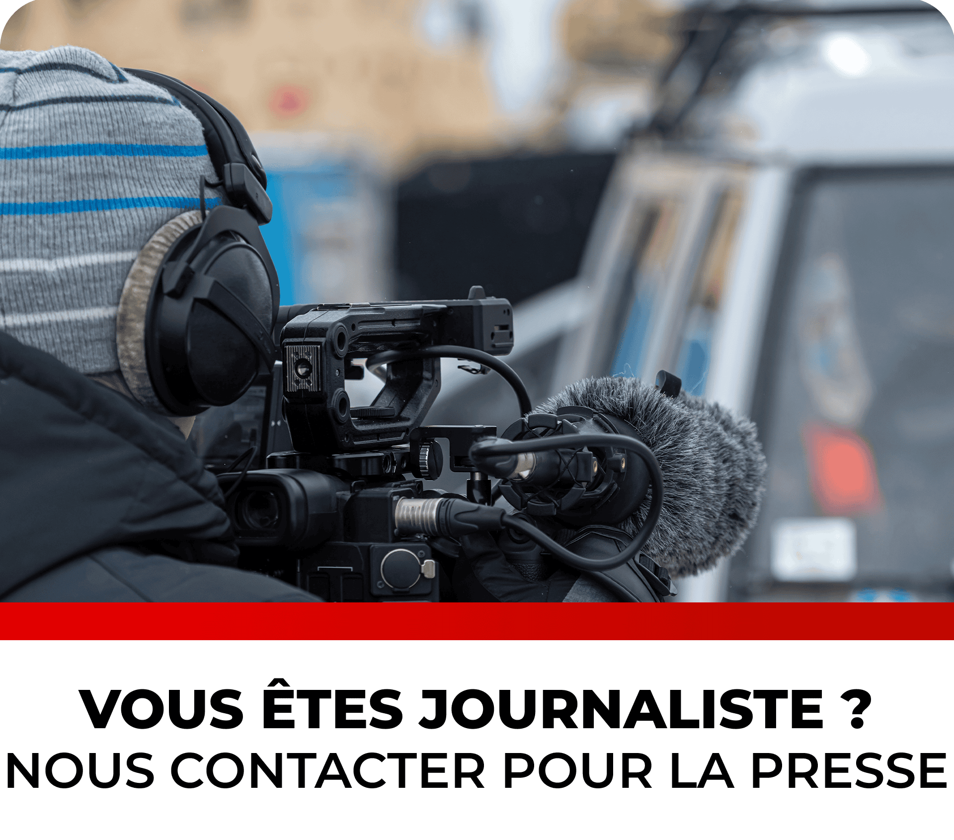 Professional video camera set up for media coverage