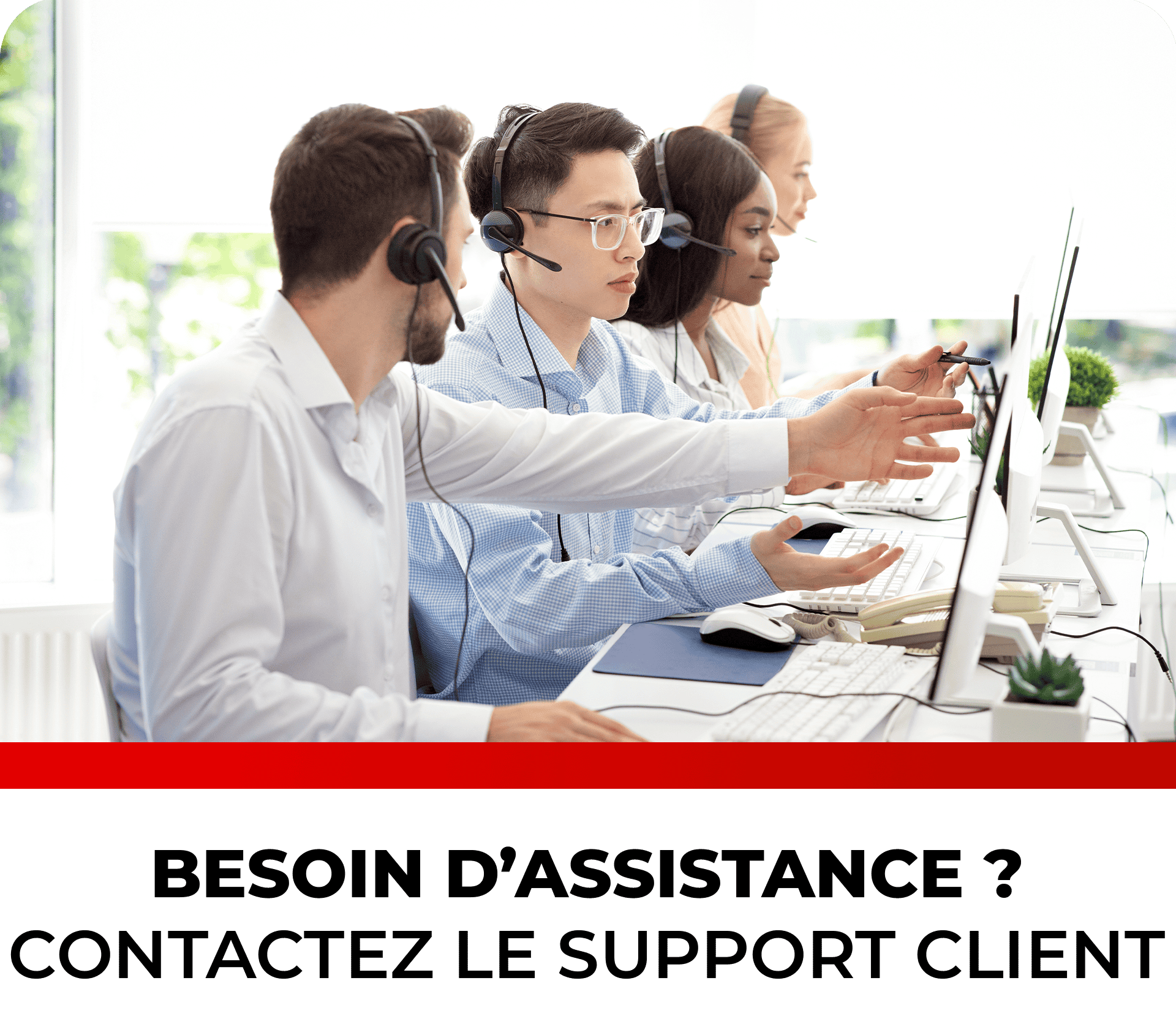 help center with mens working on computer with headphones